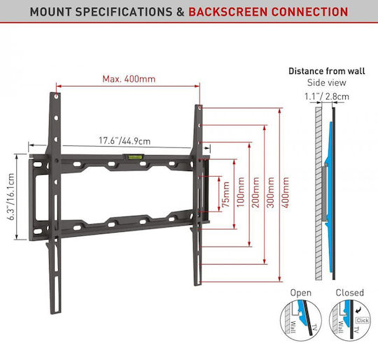 Barkan 590508.0009 590508.0009 Wall TV Mount up to 65"