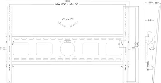 Guil PTR08G PTR-08G Suport TV pardoseală până la 80" și 70kg