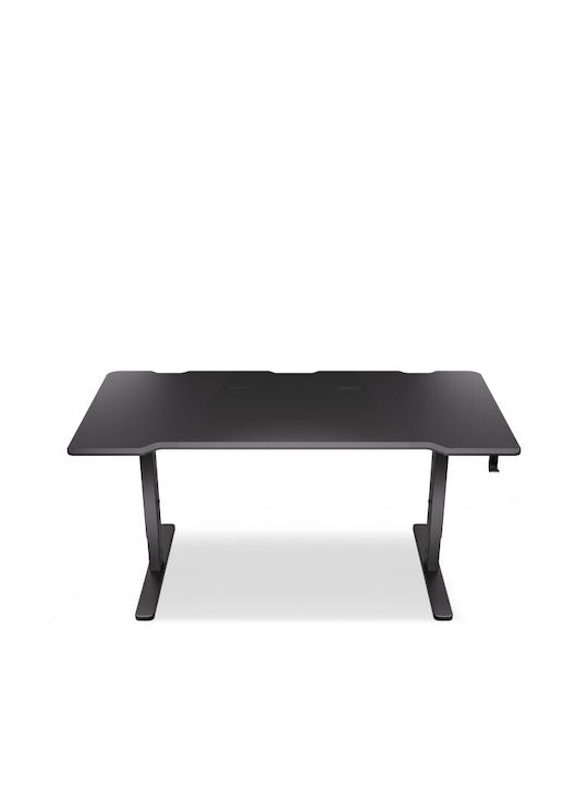 Γραφείο Atlas Ξύλινο Black με USB θύρες 150x78εκ.
