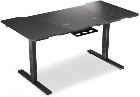 Schreibtisch Atlas Holz Black mit USB-Anschlüssen 150x78cm