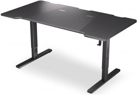 Schreibtisch Atlas Holz Black mit USB-Anschlüssen 150x78cm