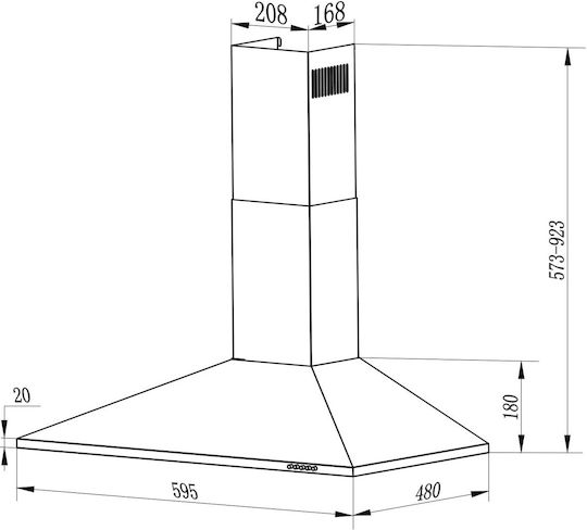 Berdsen Απορροφητήρας Καμινάδα 60cm Inox