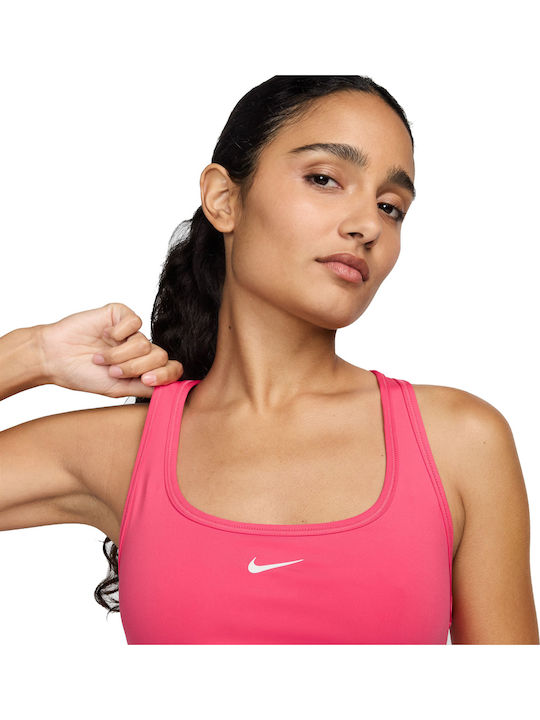 Дри-Фит Swoosh Женско Спортно Сутиен Aster Pink, White с Подплата