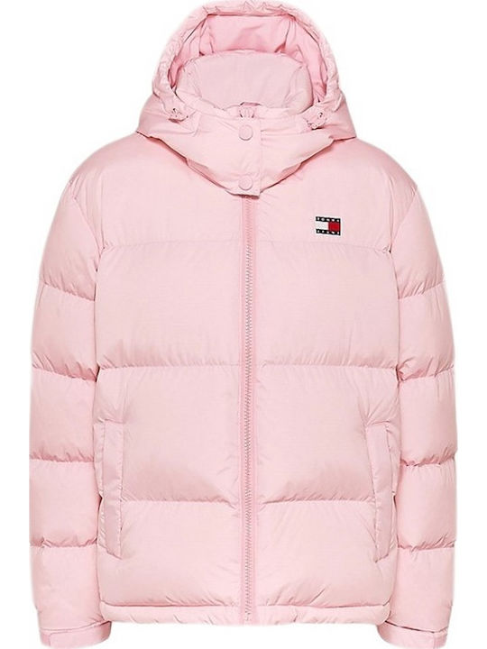 Tommy Hilfiger ALASKA Women's Short Puffer Jacket for Winter Pink
