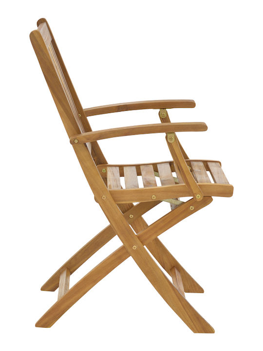 Outdoor Armchair Wooden Natural 1pcs 56x61x89cm.