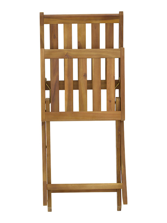 Outdoor Chair Wooden Elijie Natural 45x62x90cm