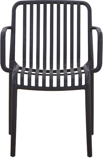 Scaun De Exterior Din Polipropilenă Convee Negru 55x52x79cm