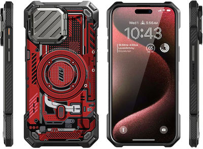 Supcase Umschlag Rückseite Silikon Rot (iPhone 15 Pro Max)