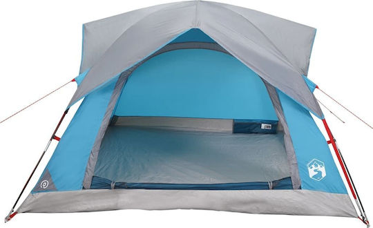 vidaXL Campingzelt Iglu Blau 3 Jahreszeiten für 4 Personen 218x218x135cm