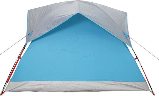 vidaXL Campingzelt Iglu Blau 3 Jahreszeiten für 4 Personen 218x218x135cm