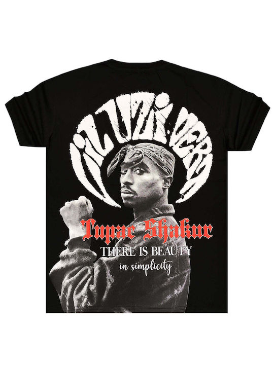 Tupac X Lil Uzi T-shirt Schwarz Baumwoll-