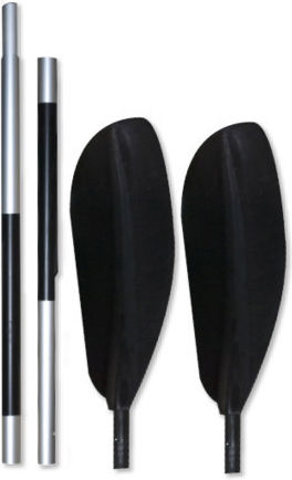 RtmKayaks Elegance Κουπί για Κανό & Kayak Asymmetrical Double 4 Parts Μαύρο 215cm