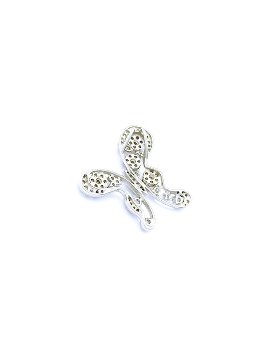 PS Silver Charm with design Butterfly from Silver with Zircon