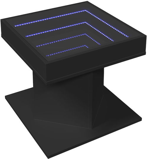 LED Couchtisch Schwarz 50x50x45 cm Holzwerkstoff 847561 Schwarz