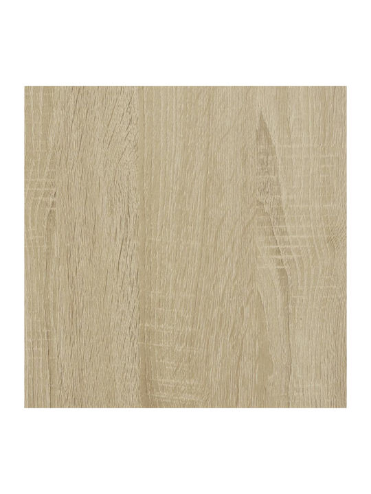 LED Coffee Table Oak 50x50x45 cm Processed Wood Brown 50 x 50 x 45 cm