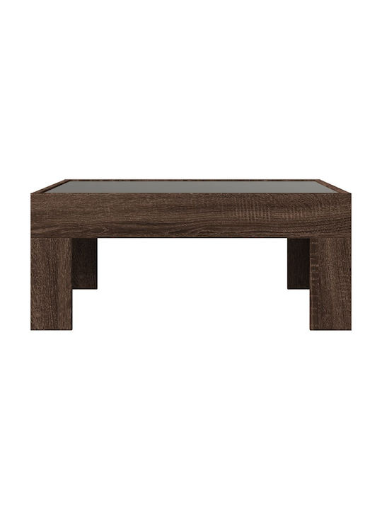 Infinity Light LED Coffee Table Brown Oak 70x50x30 cm 847615 Brown