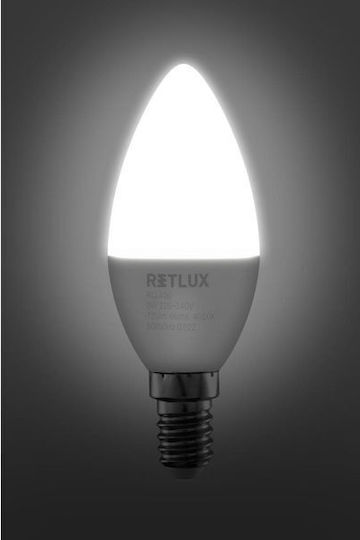 Retlux Λάμπα LED 8W για Ντουί E14 και Σχήμα C37 Φυσικό Λευκό 720lm