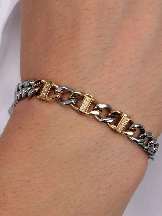 Morellato Herren Armband aus Stahl Vergoldet mit Diamant