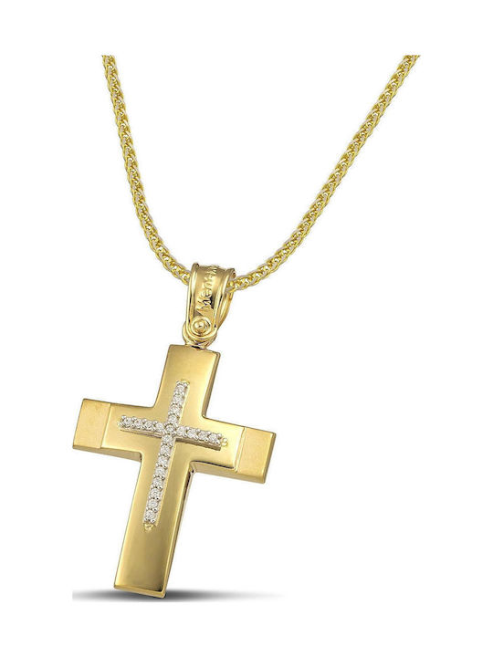 Themelidis Jewels Γυναικείος Χρυσός Σταυρός 14Κ χωρίς Αλυσίδα