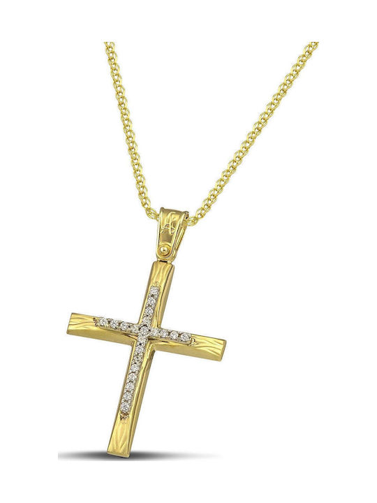 Themelidis Jewels Femeiesc Aur Cruce 14K