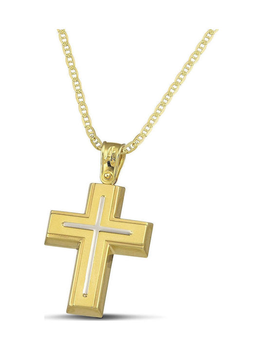 Themelidis Jewels Damen Gold Kreuz 14K Ohne Kette