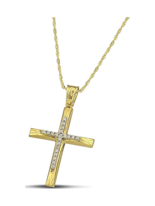 Themelidis Jewels Femeiesc Aur Cruce 14K