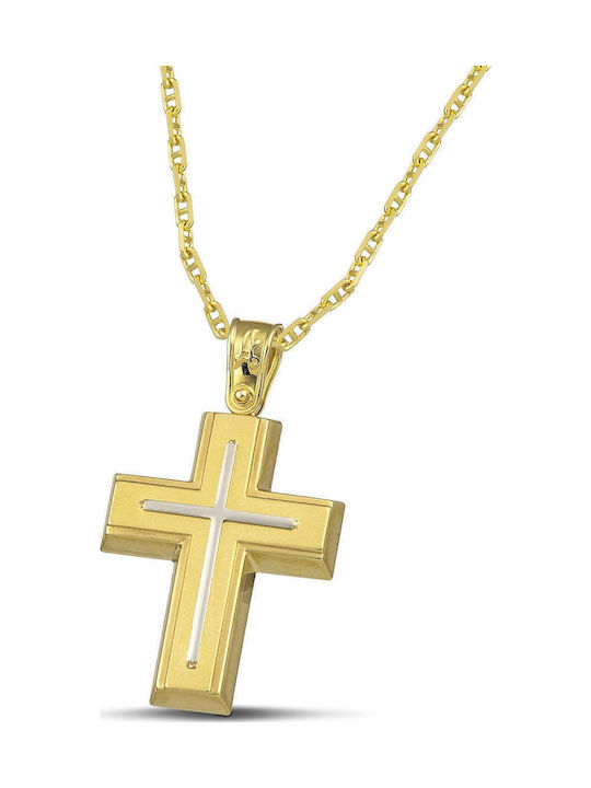 Themelidis Jewels Damen Gold Kreuz 14K Ohne Kette