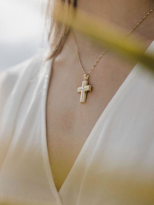 Themelidis Jewels Damen Gold Kreuz 14K Ohne Kette