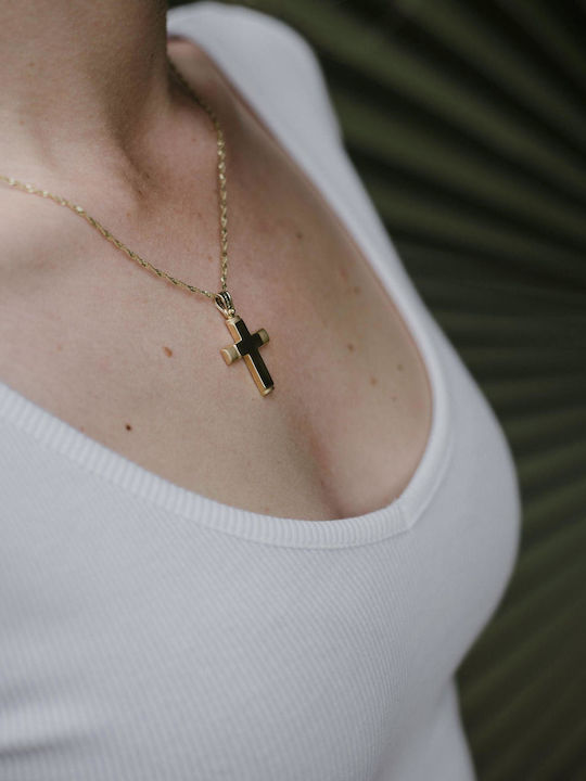 Themelidis Jewels Дамски Златен Кръст 14K с Верижка