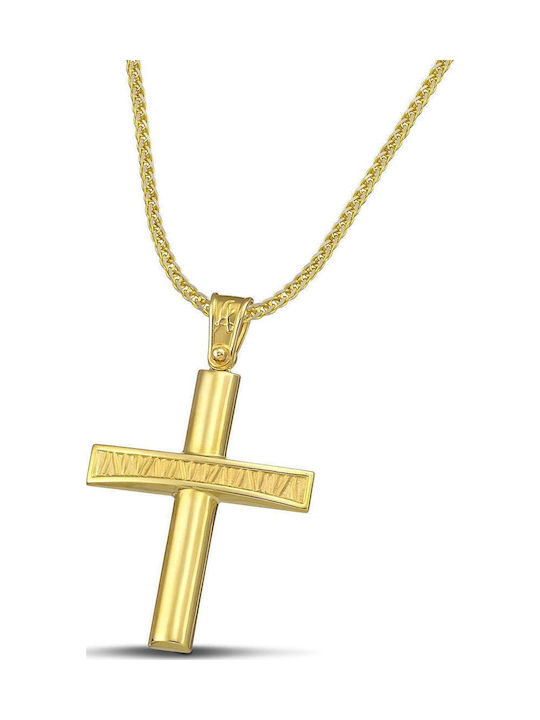 Themelidis Jewels Femeiesc Aur Cruce 14K cu Lanț