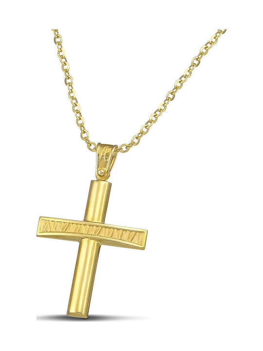 Themelidis Jewels Femeiesc Aur Cruce 14K cu Lanț