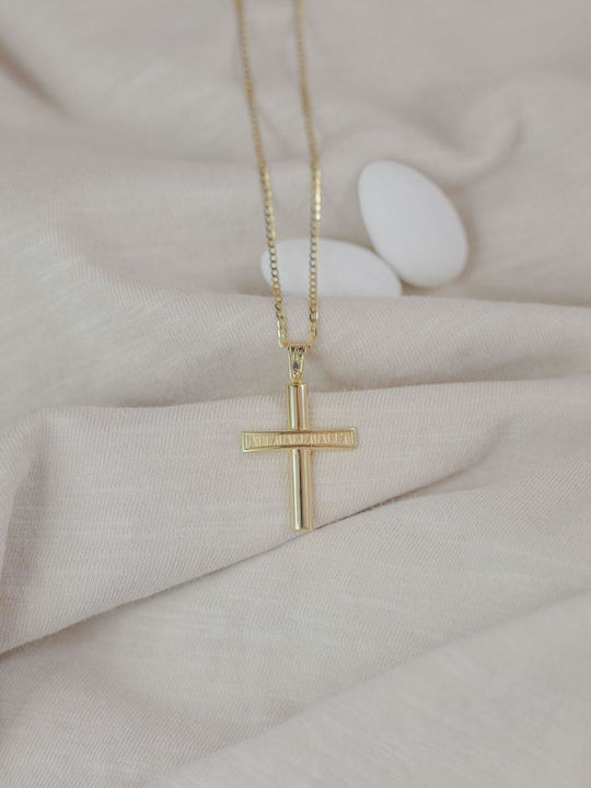 Themelidis Jewels Femeiesc Aur Cruce 14K cu Lanț