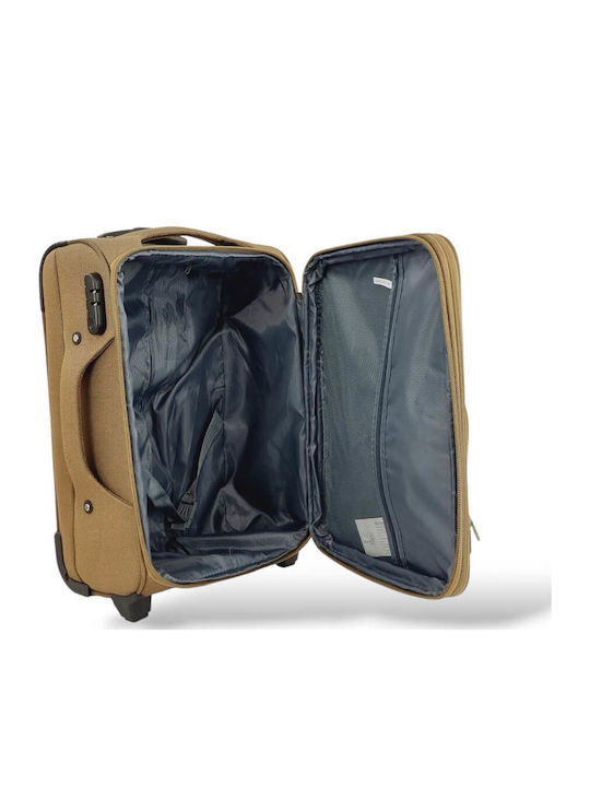 Βαλίτσα Καμπίνας Ύφασμα Επέκταση 53x36x20 +5cm Playbags Collection Ps8033c Μπεζ