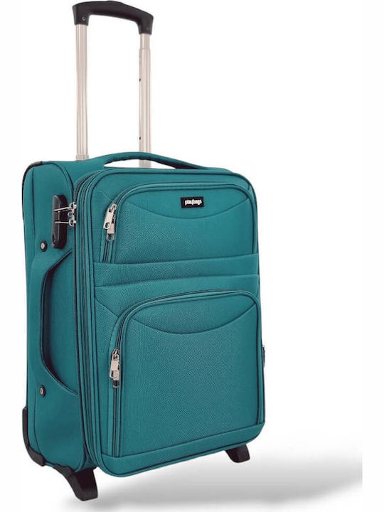 Βαλίτσα Καμπίνας Ύφασμα Επέκταση 53x36x20 +5cm Playbags Collection Ps8033c Πετρολ