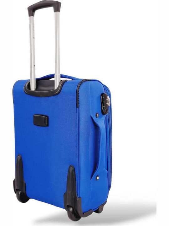 Playbags Βαλίτσα Ταξιδίου Καμπίνας Υφασμάτινη Μπλε Ηλεκτρίκ με 2 Ρόδες Ύψους 53εκ.