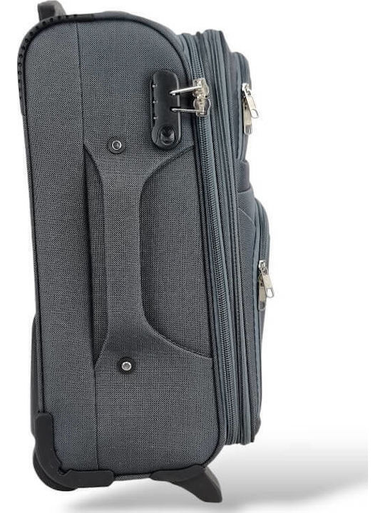 Cabin Suitcase Fabric Expansion 53x36x20 +5cm Playbags Collection Ps8033c Grey