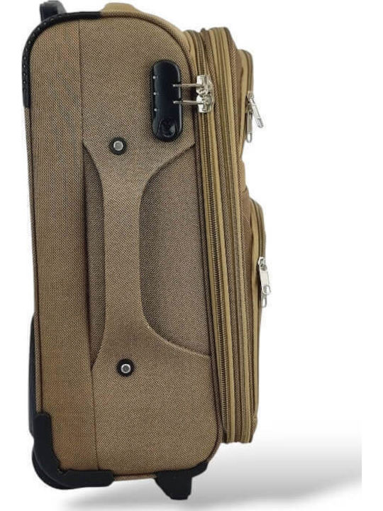Βαλίτσα Καμπίνας Ύφασμα Επέκταση 53x36x20 +5cm Playbags Collection Ps8033c Μπεζ