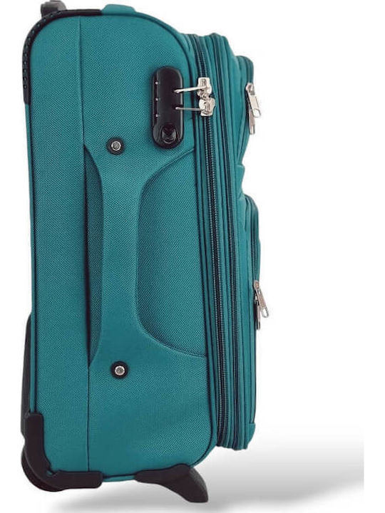 Βαλίτσα Καμπίνας Ύφασμα Επέκταση 53x36x20 +5cm Playbags Collection Ps8033c Πετρολ
