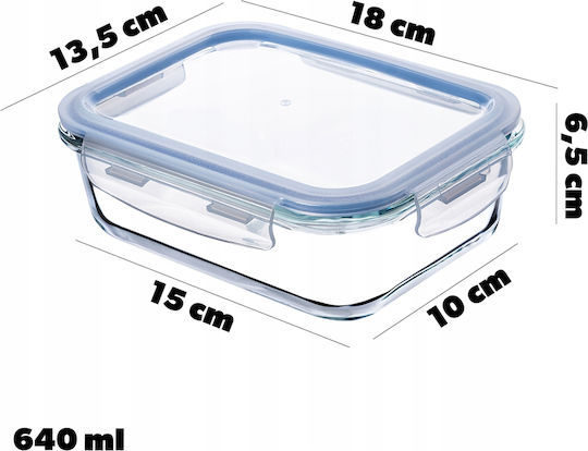 Kadax Lunchbox Glas Transparent 640ml 1Stück