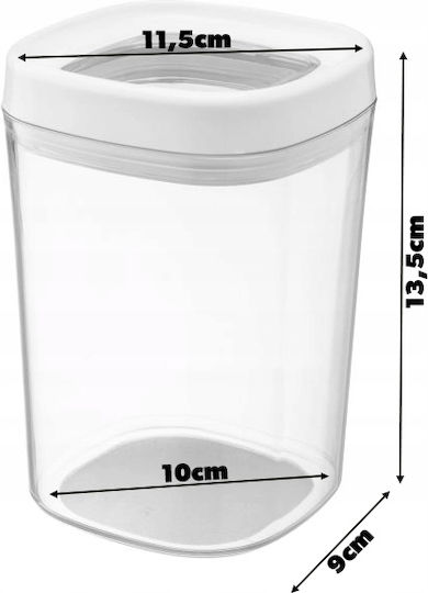 Kadax Cutie pentru Mâncare Plastic Transparent 1000ml 1buc