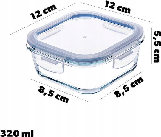 Kadax Glass Lunch Box Transparent 320ml