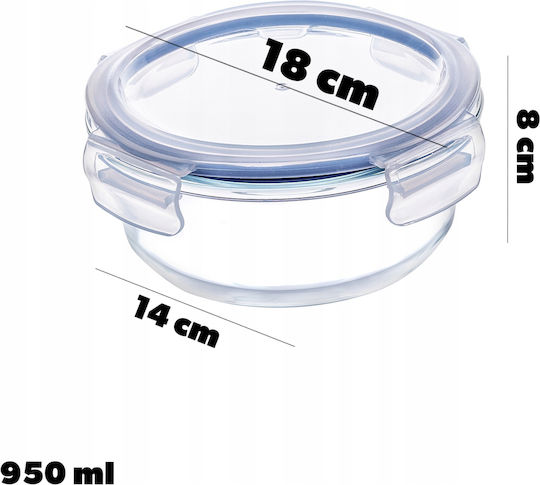 Kadax Lunchbox Glas Transparent 950ml 1Stück