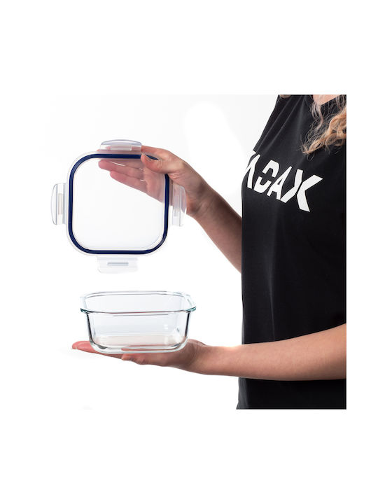 Kadax Glass Lunch Box Transparent 800ml