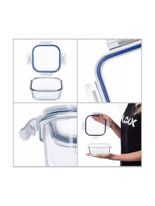 Kadax Glass Lunch Box Transparent 800ml