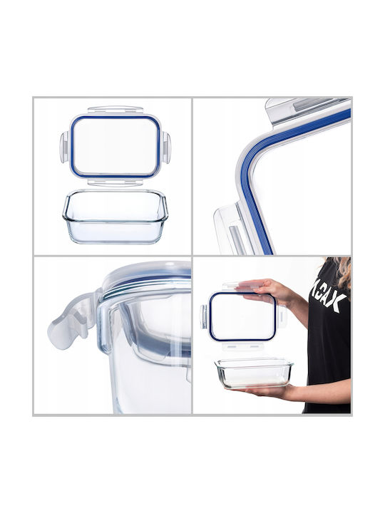 Kadax Lunchbox Glas Transparent 1040ml 1Stück