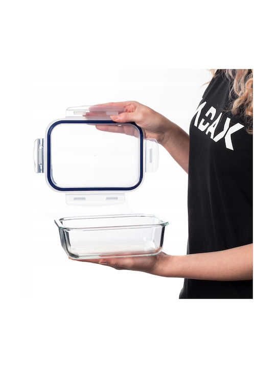 Kadax Lunchbox Glas Transparent 1040ml 1Stück