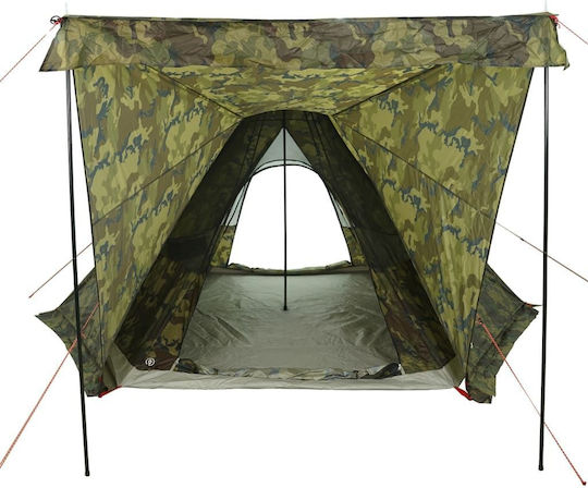 vidaXL Tipi Camping Tent Teepee Green for 6 People 408x350x240cm Variation