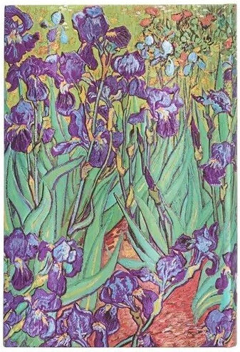 2025 12 Month Weekly Diary Verso Mini 10x14cm Hardcover Van Gogh’s Irises Paperblanks 9781408757598