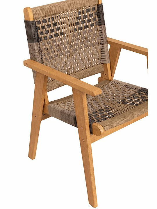 Liberta Gartenstühle Hölzernes Vega Mehrfarbig Natur 58x56x58cm