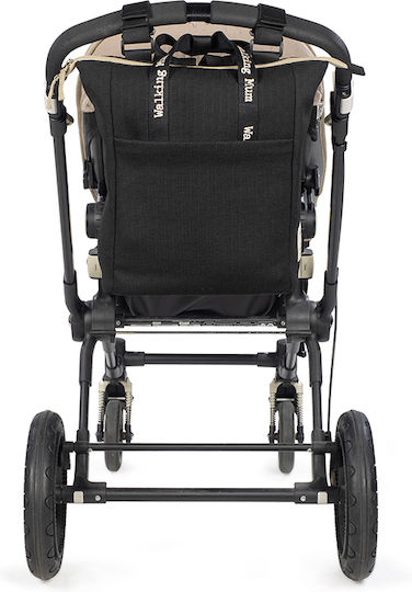 Walking Mum Backpack Diaper Bag Eco Mum Black 28x37x12cm